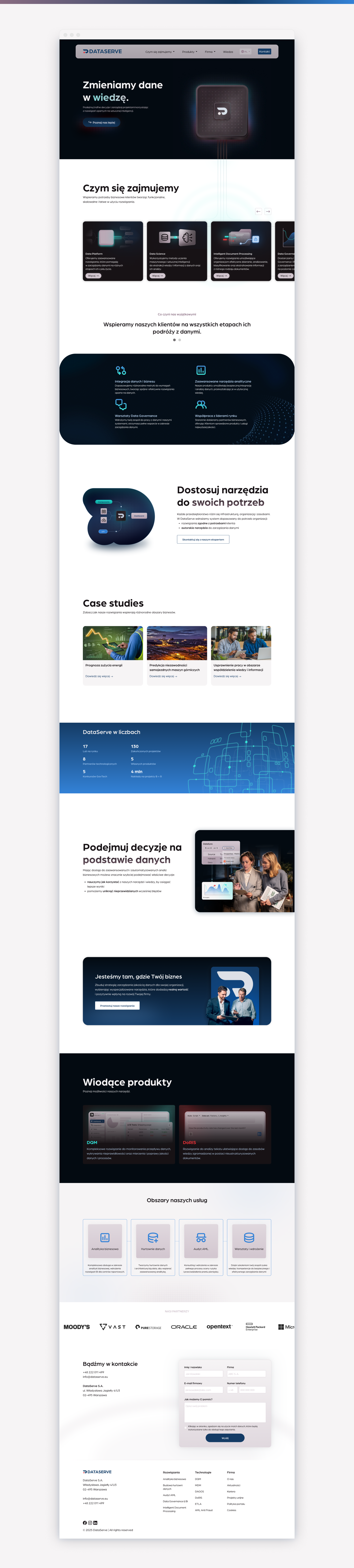 landing page - widok desktop